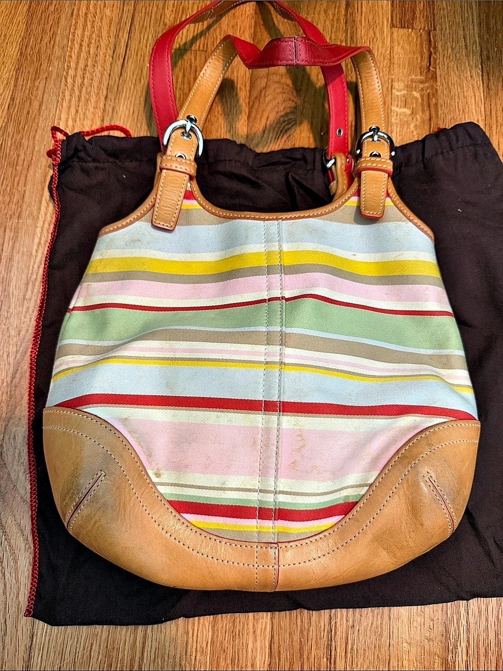 Coach Vintage Striped Daisy / Hampton Hobo Bag (Style No. 4436)